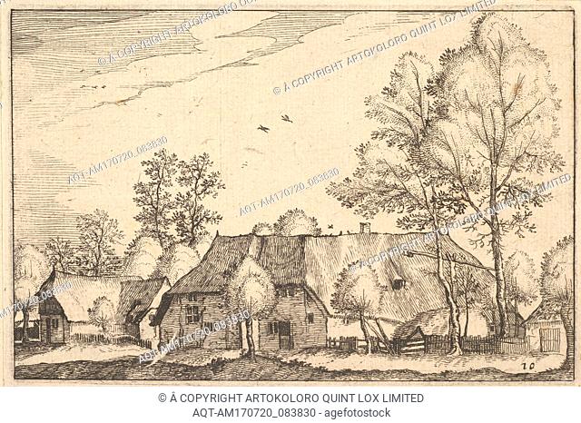 Large Farm from Regiunculae et Villae Aliquot Ducatus Brabantiae, ca. 1610, Etching, Plate: 4 1/16 x 6 1/8 in. (10.3 x 15.6 cm), Prints, Claes Jansz