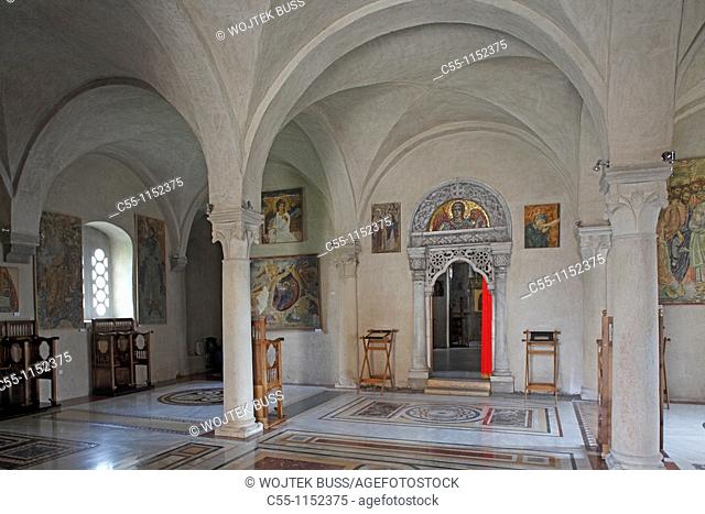 Serbia, Zica Monastery, early 12th century, first Serbian autonomous Archbishopric from 1218, Orthodox, christian, religious, colour, interior, indoor