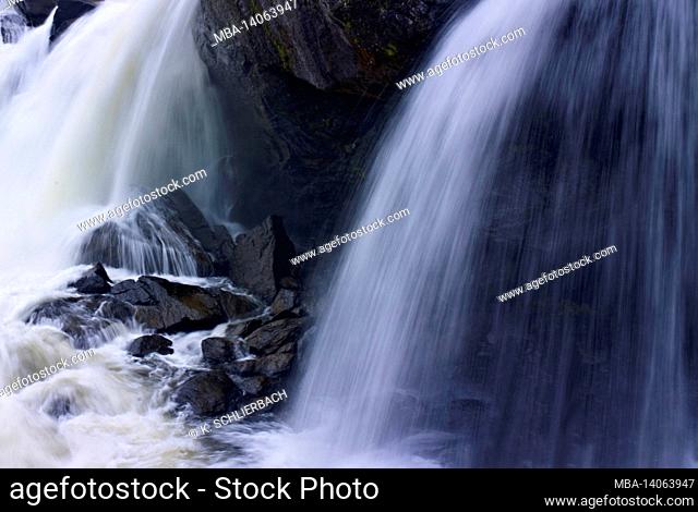 europe, sweden, jämtland province, ristafallet waterfall near undersaker on indalsälven