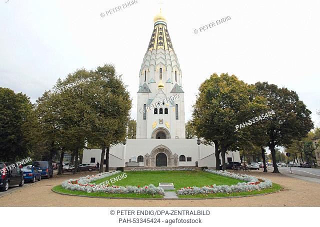 A view of the Russian memorial church in Leipzig, Germany, 17 October 2014. The Russian Orthodox church of Saint Alexius, Metropolitan of Moscow