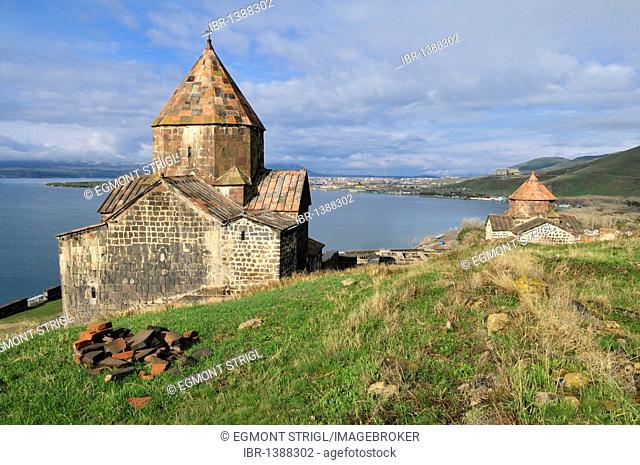 Sevanavank monastery, historic Armenian church above Sevan Lake, Armenia, Asia