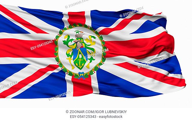 Governor Of Pitcairn Islands Flag, Isolated On White Background