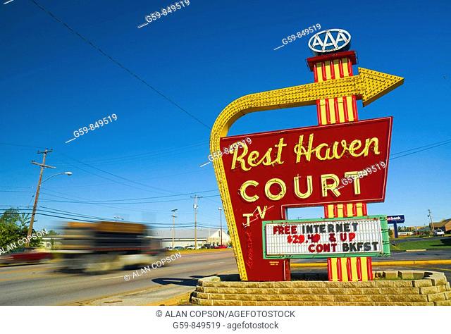 Rest Haven Court motel, Springfield, Route 66, Missouri, USA