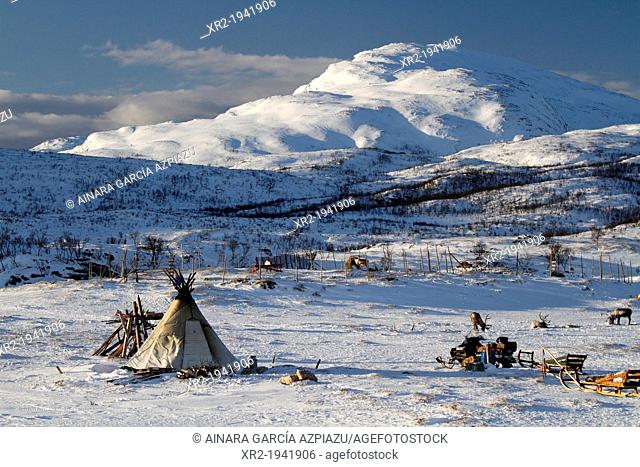 Sami camp in Norway