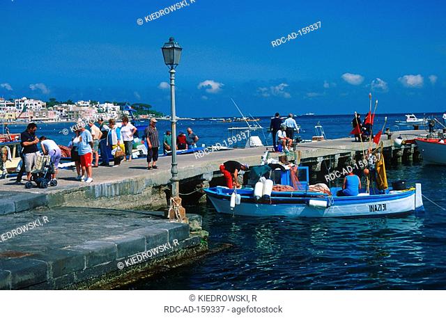 Landing stage Ponte Ischia Bay of Naples Campania Italy