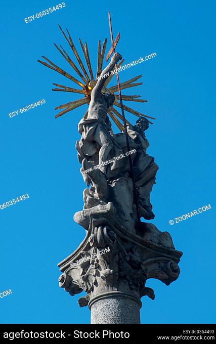Close up of Bratislava Religious statue