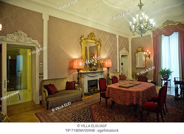 Italy, Milan, Lombardy, Grand Hotel Milano. Apartment where Giuseppe Verdi and his wife Giuseppina Strepponi lived. indoors