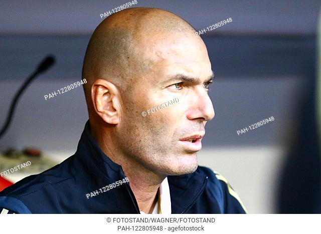 Muenchen, Germany July 30, 2019: Audi Cup - 2019 - Real Madrid. Tottenham Hotspur coach Zinedine Zidane (Real Madrid), Action / Frame / Portrait / Face / |...