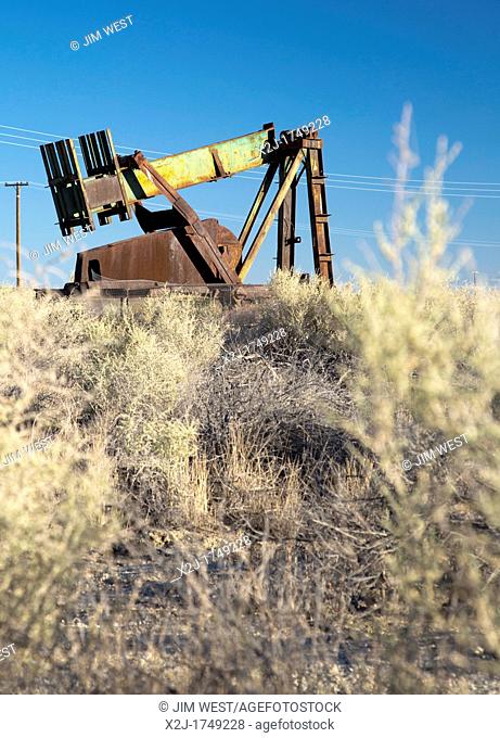 Maricopa, California - An abandoned oil well in the oil and gas fields in southern San Joaquin Valley