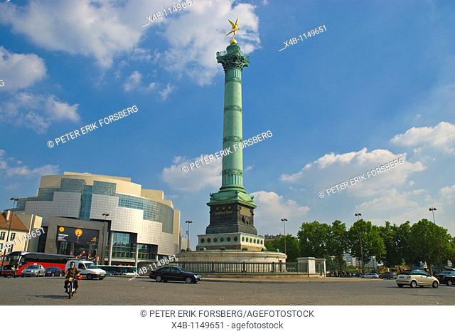 Place de la Bastille Paris France Europe