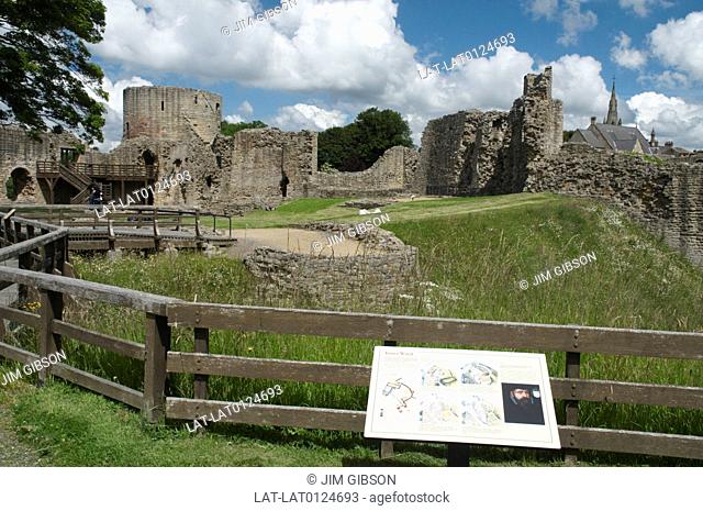 Barnard Castle is a historic castle on the cliff above the river Tees at a vital strategic point at a river crossing, built in the 11th century