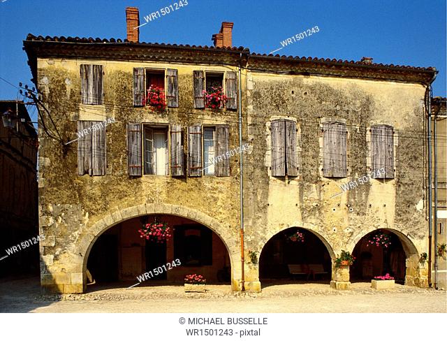 Medieval Stone House, La Bastide d'Armagnac, Landes, Aquitaine, France