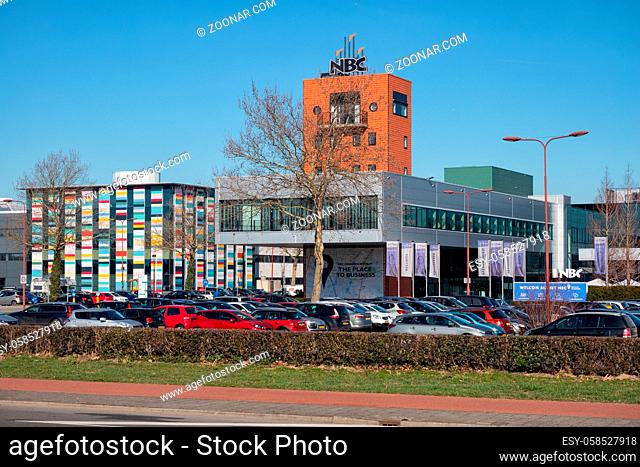 Nieuwegein, The Netherlands - February 26, 2018: Conference centre NBC with parking place in Nieuwegein