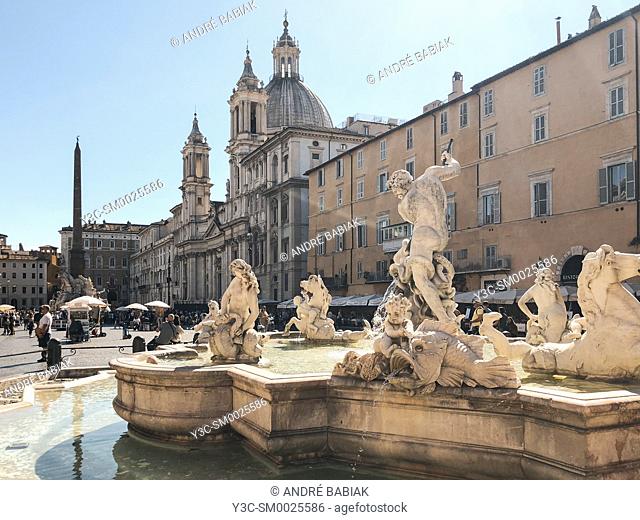 Fontana del Nettuno, Fountain in Rome, Italy