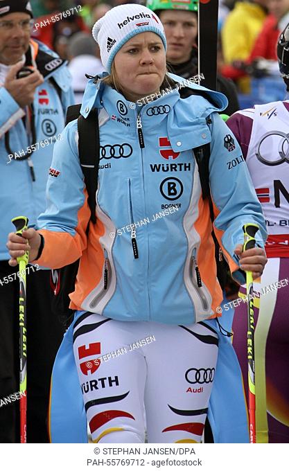 Viktoria Rebensburg reacts after the nations team event at the Alpine Skiing World Championships in Vail - Beaver Creek, Colorado, USA, 10 February 2015