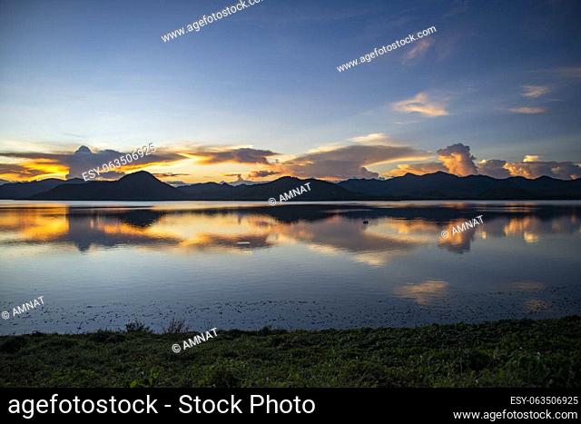 the Landscape and Nature at the Pran Buri Dam or Mae Nam Pran Buri near the Town of Pranburi near the City of Hua Hin in the Province of Prachuap Khiri Khan in...