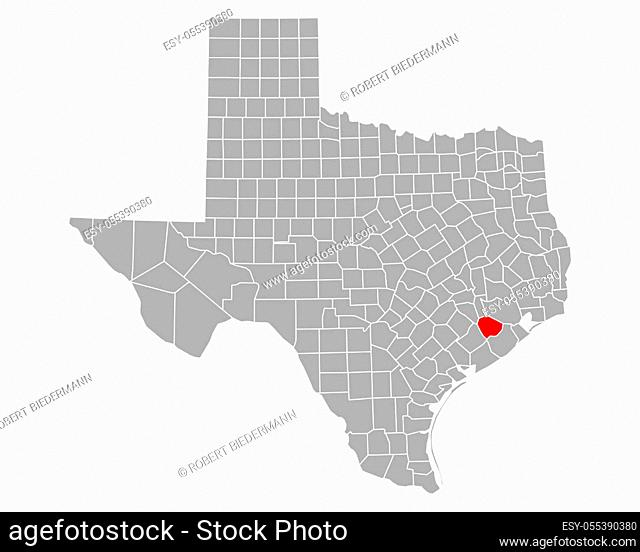 Map of Fort Bend in Texas