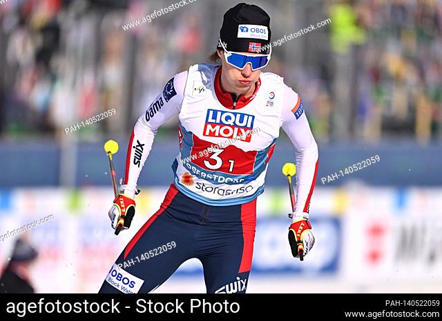 Espen ANDERSEN (NOR), action, single image, trimmed single motif, half figure, half figure. Nordic Combined Team Sprint LH / 2x 7