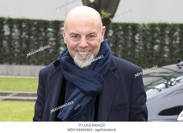 The Italian cinematographer Luca Bigazzi at Giorgio Armani Fashion Show during Milano Moda Uomo fall/winter 2018/19. Milan, January 15th 2018