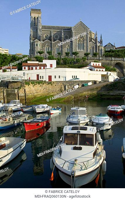 The fishing port and in the background St Eugenie Church