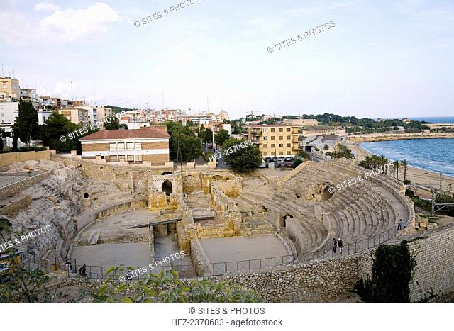 Roman amphitheatre, Tarragona, Catalonia, Spain, 2007. Known as Tarraco in Roman times, Tarragona was the capital of the province of Hispania Tarraconensis