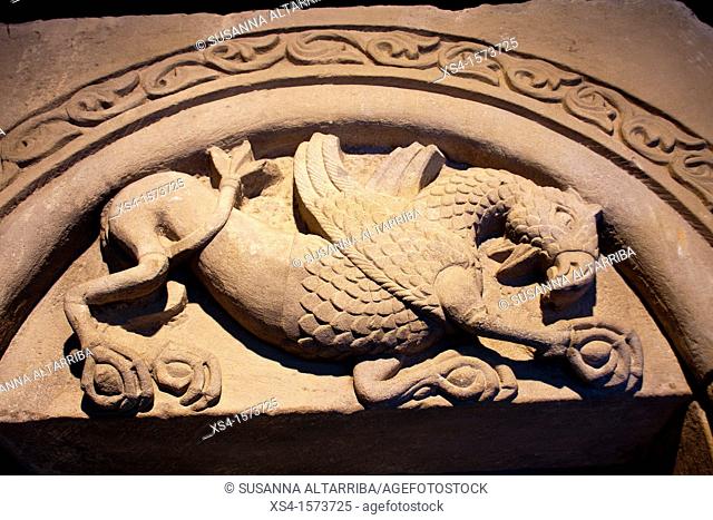 Griffin, griffon, or gryphon  Sculpture in stone  Romanesque, second third of the XII century  In Romanesque times griffin was synonymous with viguilancia  This...
