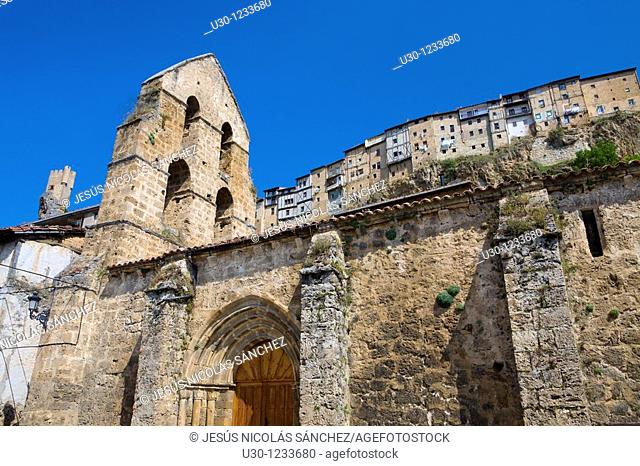San Vitores Church, castle and houses of Frias  Las Merindades, Burgos  Spain