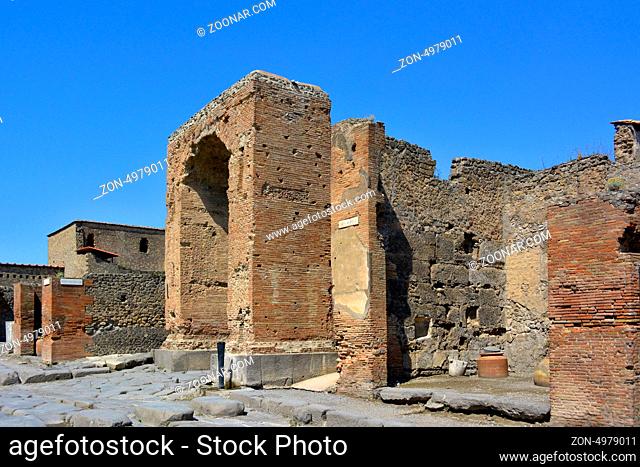Italien, Italia, Pompei Torbogen, scavi archeologici di Pompei