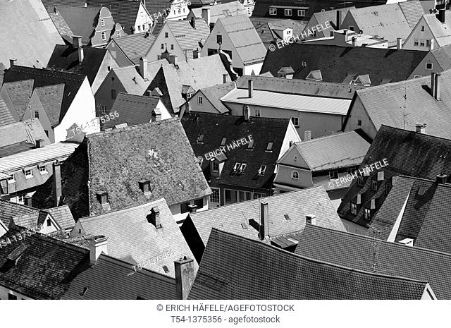 Roofs in the historic town of Memmingen