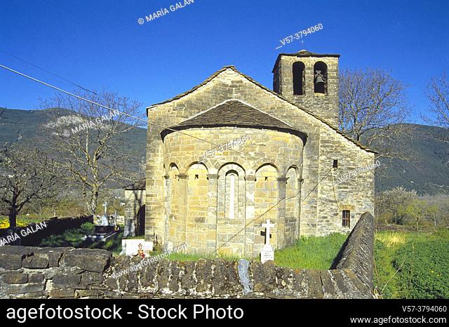 Santa Eulalia church. Oros Bajo, El Serrablo, Huesca province, Aragon, Spain