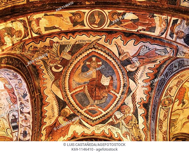 Burial place of 40 kings, queens and princes of Leon and Castile, with 12th century romanesque frescoes  Royal Pantheon  San Isidoro Basilica  León  Spain