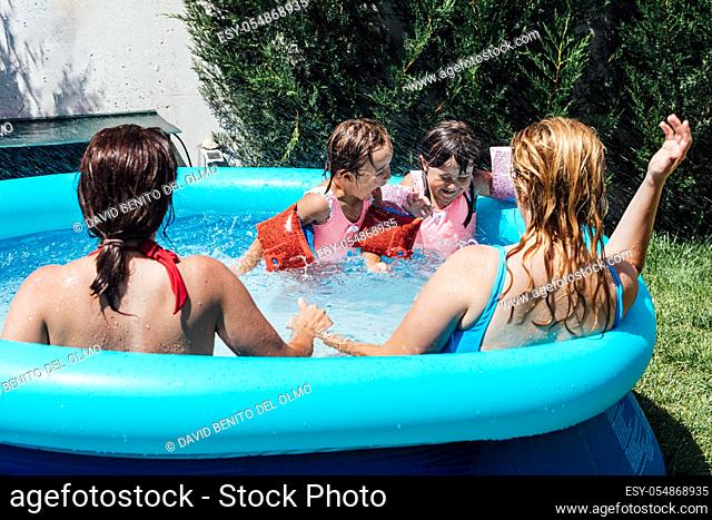 Lesbian clothed pool