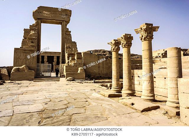 Dendera temple of Hathor goddess. Upper Egypt