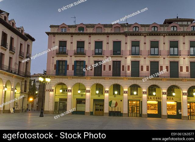 Lopez Allue square. Huesca. Aragon. Spain