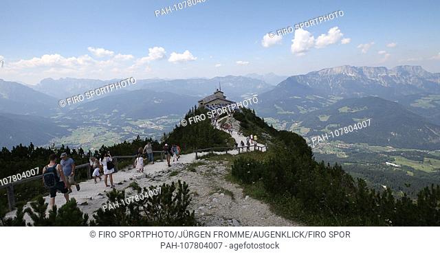 firo Land and People: Bavaria: Tourism Germany, Alps, Mountains: 31.07.2018 Eagles Nest The Kehlsteinhaus is a 1937 to 1938 built by the NSDAP after plans by...