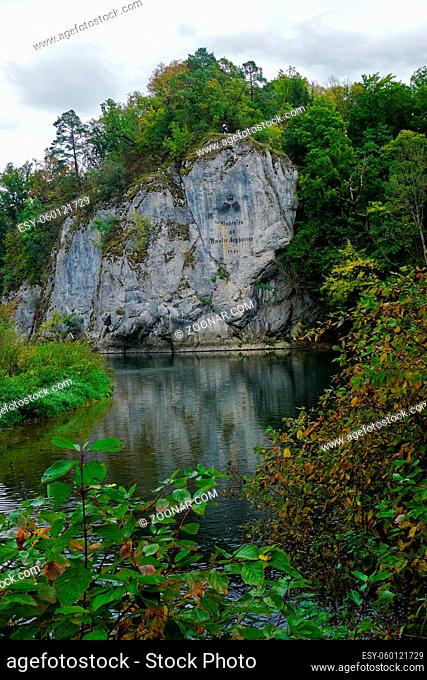 Naturpark Obere Donau; Amalienfelsen an der Donau bei Inzigkofen, Baden Württemberg, Deutschland, Upper Danube Nature Park, germany