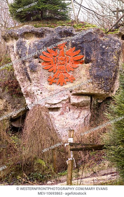 Carriere de Cinq Piliers. Situated in the Bois de la Montagne d'Attiche the Cinq Piliers is an old quarry with some remarkable carvings including a huge...