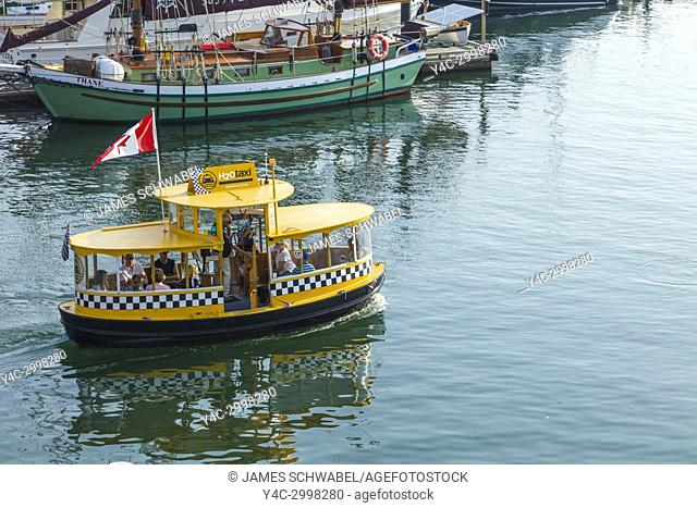 Water Taxi in Harbor in Victoria on Vancouver Island in British Columbia, Canada
