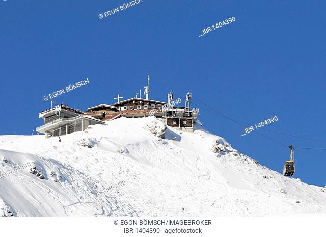 Mt Nebelhorn summit station, 2224m, Oberstdorf, Allgaeu, Bavaria, Germany, Europe