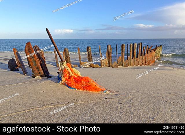 Buhne am Weststrand, Insel Sylt, Nordsee, Schleswig-Holstein, Deutschland / Groin at West beach, Island Sylt, North Sea, Schleswig-Holstein, Germany