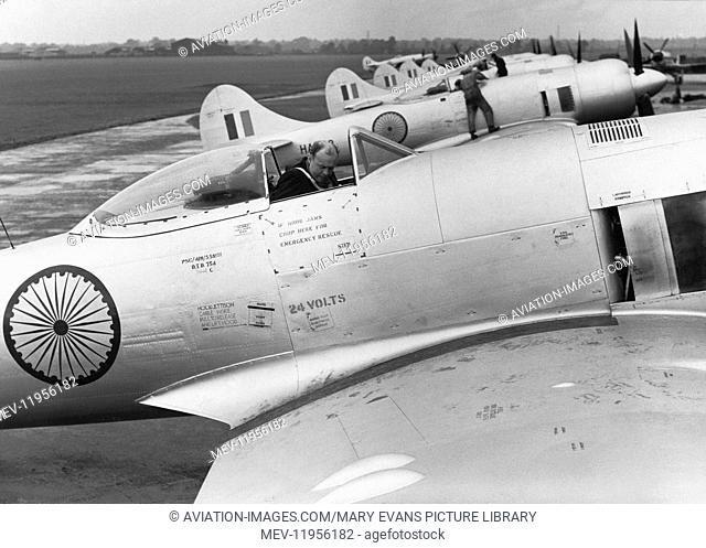 Indian Airforce Hawker Tempest Mk-2S Being Prepared for Delivery at Langley