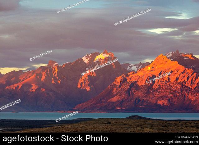 Patagonia landscapes in Southern Argentina. Beautiful natural landscapes