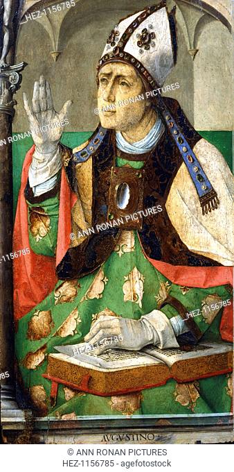 St Augustine of Hippo, 1460. St Augustine of Hippo (354-430) is regarded as one of the great fathers of the early Christian church