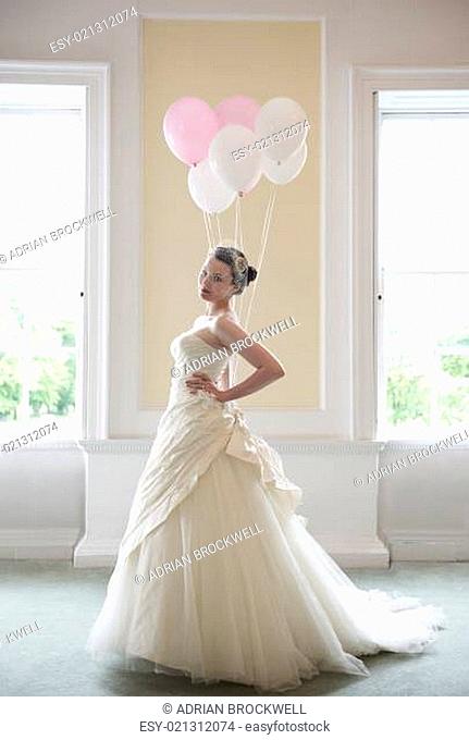 Bride and ballons