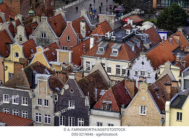 Gdansk, Poland The view over the city from the St. Mary's Church rooftop terrace, a popular tourist attraction
