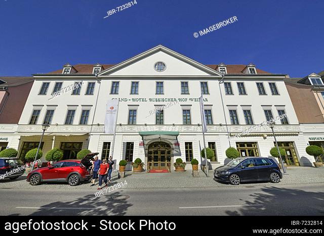 Grand Hotel Russischer Hof, Goetheplatz, Weimar, Thuringia, Germany, Europe