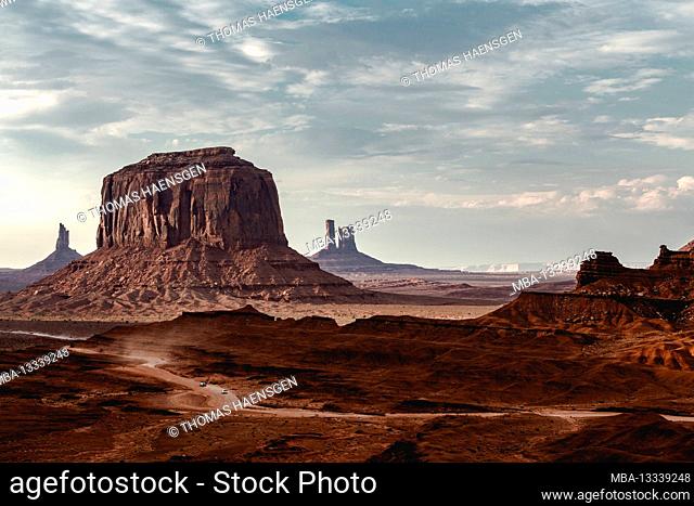 Monument Valley (valley of the rocks) is a region of the Colorado Plateau. Located on Arizona-Utah border
