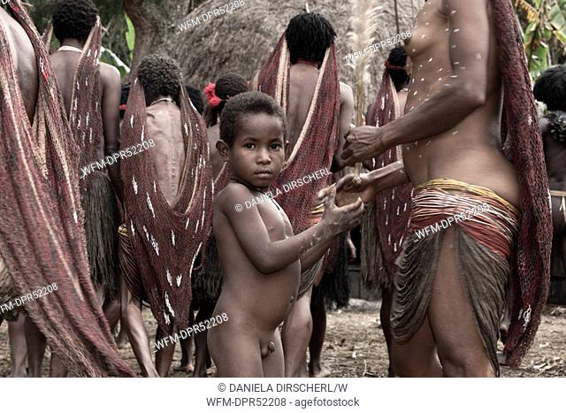 Boy in Dani Village, Baliem Valley, West Papua, Indonesia