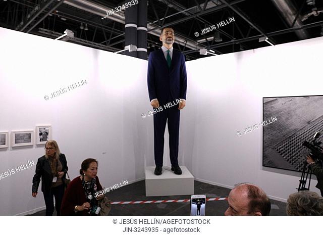 'Ninot' by Felipe VI of the artist, Santiago Sierra valued at 200, 000 euros. The 38th edition of the contemporary art fair is held from February 27 to March 3...