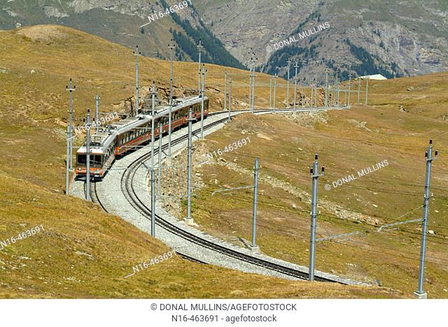 Snaking railway, Gornergrat, Valais, Switzerland